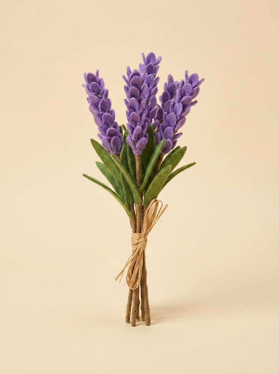 Handgemaakt bosje lavendel van vilt